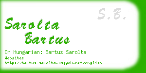 sarolta bartus business card